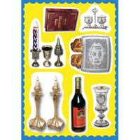 Shabbat Cut-Out Paper Set – 18 Pages of Jewish Holiday Symbols