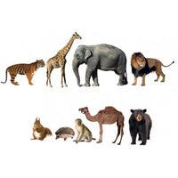 9 units of Large wide Animals for decor